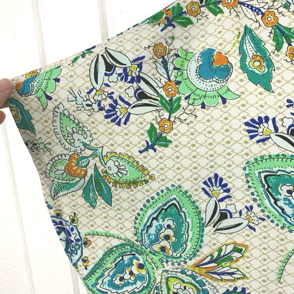 Joie Paisley Button Down Blouse Boho Designer Short Sleeve Women M - Picture 2 of 5